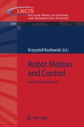 book Robot Motion and Control: Recent Developments