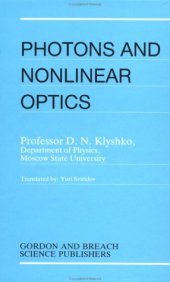 book Photons and nonlinear optics