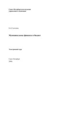 book Муниципальные финансы и бюджет: Электронное учебное пособие