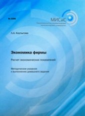 book Экономика фирмы. Расчет экономических показателей. Методические указания к выполнению домашнего задания