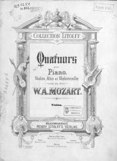book Quartette pour piano, violons, alto et violoncelle de W. A. Mozart