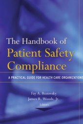 book The handbook of patient safety compliance: a practical guide for health care organizations