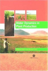 book Water dynamics in plant production