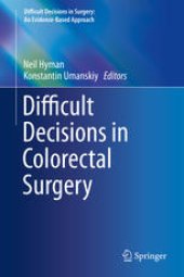 book Difficult Decisions in Colorectal Surgery