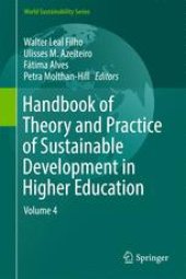 book Handbook of Theory and Practice of Sustainable Development in Higher Education: Volume 4