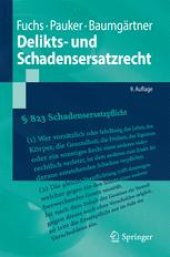 book Delikts- und Schadensersatzrecht