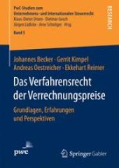 book Das Verfahrensrecht der Verrechnungspreise: Grundlagen, Erfahrungen und Perspektiven