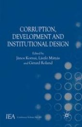 book Corruption, Development and Institutional Design