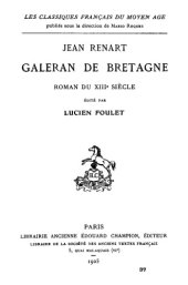 book Galeran de Bretagne, roman du XIIIe siècle