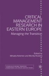 book Critical Management Research in Eastern Europe