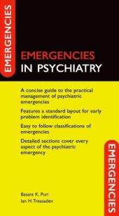 book Emergencies in psychiatry