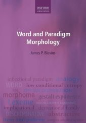 book Word and paradigm morphology