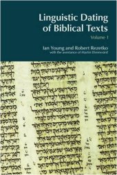 book Linguistic Dating of Biblical Texts: An Introduction to Approaches and Problems , vol 1