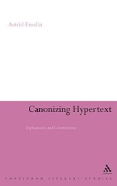 book Canonizing Hypertext: Explorations and Constructions