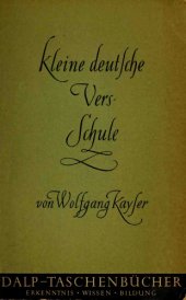 book Kleine deutsche Versschule