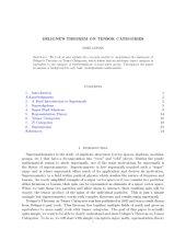 book Deligne’s Theorem on Tensor Categories