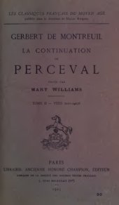 book La continuation de Perceval. Tome II - vers 7021-14078