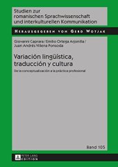 book Variación lingüística, traducción y cultura: De la conceptualización a la práctica profesional