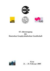 book 65. Jahrestagung der Deutschen Geophysikalischen Gesellschaft (DGG) in Graz 21. – 25. Februar 2005