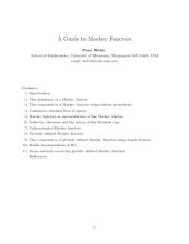 book A Guide to Mackey Functors [expository notes]