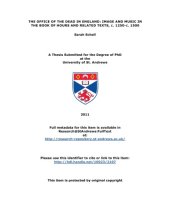 book The Office of the Dead in England : image and music in the Book of Hours and related texts, c. 1250-c. 1500 [PhD dissertation]