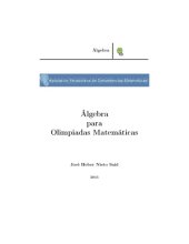 book Álgebra para Olimpiadas Matemáticas