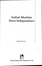 book Indian Muslims since Independence