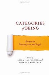 book Categories of Being: Essays on Metaphysics and Logic