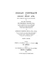 book Indian Contract and Specific Relief Acts