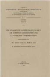 book Die Apokalypse des Pseudo-Methodius die ältesten griechisen und lateinischen Übersetzungen