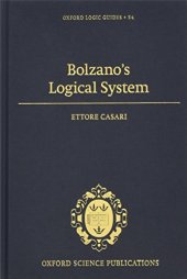 book Bolzano’s Logical System