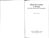 book Hindu revivalism in Bengal, 1872-1905 : some essays in interpretation