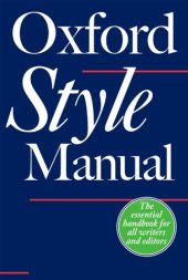 book The Oxford Style Manual