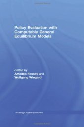 book Policy Evaluation with Computable General Equilibrium Models