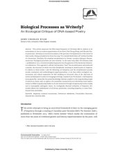 book [Article] Biological Processes as Writerly_Ecological  Critique  of  DNA-based  Poetry