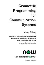 book Geometric Programming for Communication Systems