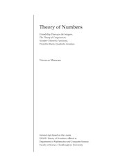 book Theory of Numbers [Lecture notes]