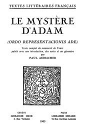 book Le Mystère d’Adam (Ordo representacionis Ade)