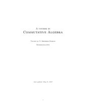 book Commutative algebra [Lecture notes]