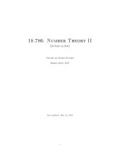 book Number theory II [Lecture notes