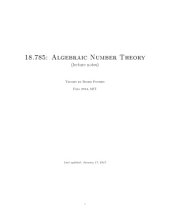 book Algebraic number theory [Lecture notes]