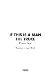 book If This Is A Man/The Truce