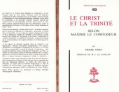 book LE CHRIST ET LA TRINITÉ SELON MAXIME LE CONFESSEUR