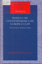 book Roman Law, Contemporary Law, Common Law - The Civilian Tradition Today