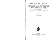 book Quellen und Studien zur Geschichte der Mathematik, Astronomie und Physik: Abteilung B: Studien