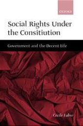 book Social rights under the constitution : government and the decent life