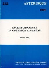 book Recent advances in operator algebras: proceedings Orléans, 1992