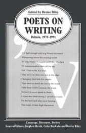 book Poets on Writing: Britain, 1970–1991