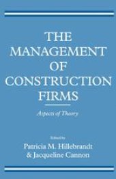 book The Management of Construction Firms: Aspects of Theory