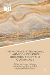 book The Palgrave International Handbook of Higher Education Policy and Governance